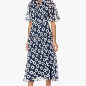 Ted Baker Marllee Fit-and-Flare Tiered Midi Dress